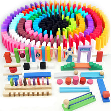 Load image into Gallery viewer, 120 Pcs/set Wooden Domino Institution Accessories Organ Blocks Rainbow Jigsaw Dominoes Montessori Educational Toys for Children